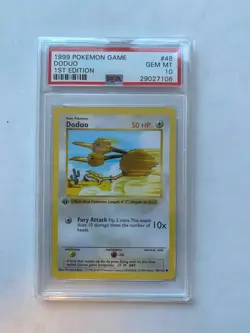Doduo 1st Edition Base Set PSA 10 1999 POKEMON GEM MINT Card 48/102 - Image 1
