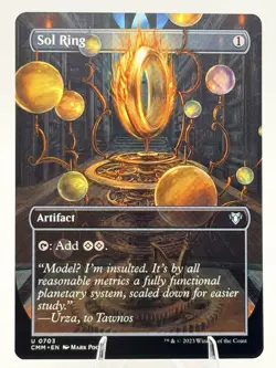 Sol Ring BORDERLESS 0703 Commander Masters Artifact MTG 2023 NM Pack Fresh - Image 1