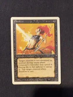 Paralyze Revised Edition Magic the Gathering MTG RV - Image 1