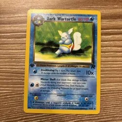 Pokemon Dark Wartortle TCG Card 46/82 1st Edition - Image 1