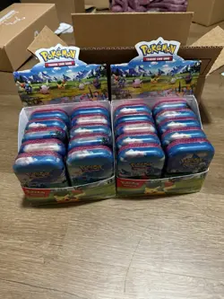Ascended Heroes Mini Tins Display Pokemon TCG 20 Empty Tins NO PACKS - Image 1
