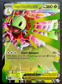 2026 Pokemon - Mega Meganium Ex 010/217 - Ascended Heroes - DOUBLE RARE HOLO - Image 1