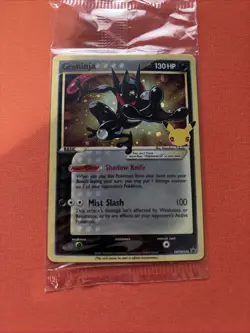 NM/M Pokemon TCG Greninja Gold Star SWSH144 Celebrations Black Star SEALED PROMO - Image 1