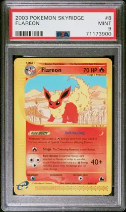 2003 POKEMON SKYRIDGE #8 FLAREON PSA9 - Image 1