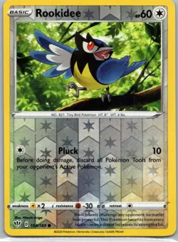 Pokemon TCG Rookidee 154/189 Darkness Ablaze Rev Holo NM - Image 1