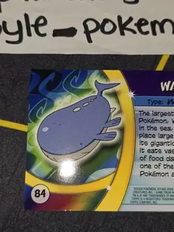 Wailord #84 Pokemon Topps Advanced Challenge Card NM - Image 5