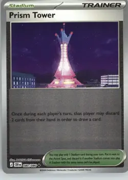 Prism Tower 080/086 Uncommon ME04: Chaos Rising Pokemon Reverse Holo Near Mint - Image 1