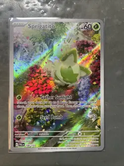 Pokemon Sprigatito 196/193 Paldea Evolved Full Art Holo Illustration Rare - Image 1