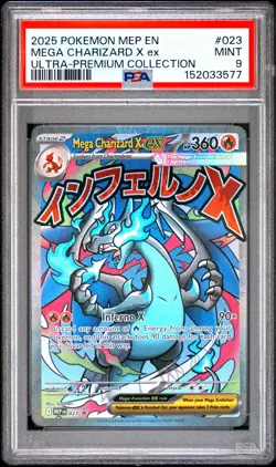 Mega Charizard X EX 2025 Pokemon Black Star Promo PSA 9 #023 - Image 1