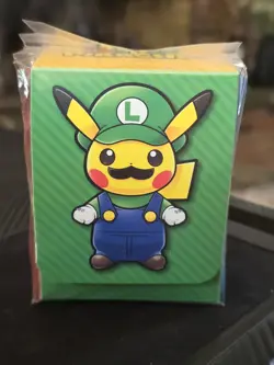 Pokemon Center Mario Pikachu Deck Box for Pokemon TCG, Multicolor, 2016 - Image 1