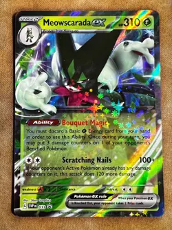 Pokemon Meowscarada ex SVP 033 Black Star Promo Ultra Rare Holo NM - Image 1