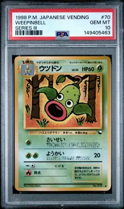 1998 Pokemon Weepinbell PSA 10 Japanese Vending Series III #70 - Image 1