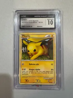 CGC 10 Pikachu 2010 Pokemon Heartgold & Soulsilver HGSS Spanish #78/123 - Image 1