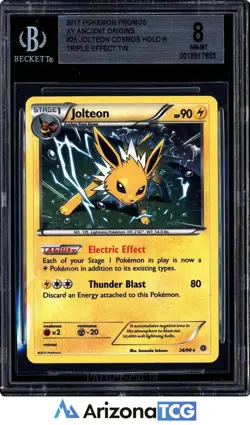 Pokemon 2017 Jolteon 26/98 Cosmos Holo Promo XY Ancient Origins BGS 8 - Image 1