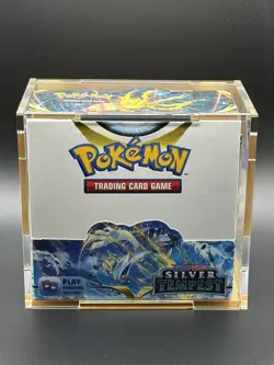 Pokemon TCG Silver Tempest Booster Box Open Box (36 packs) - With Acrylic Case - Image 1