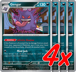 2026 Pokemon ME03 Perfect Order Gengar 050/088 Rare 4x Playset NM TCG - Image 1