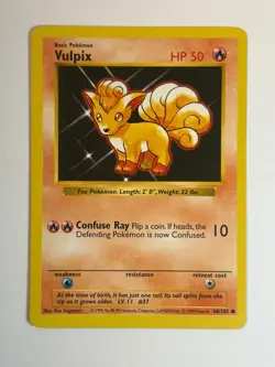 Pokemon Vulpix Shadowless Base Set 68/102 WOTC 1999 Vintage NM LP - Image 1