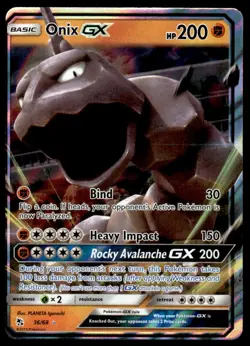 Pokemon TCG Hidden Fates #36/68 Onix GX Holo NM - Image 1