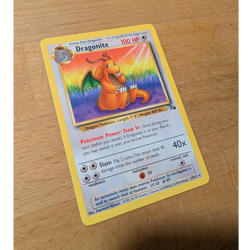 Pokemon TCG Dragonite Fossil Holo Rare Unlimited 19/62 100 HP English 1999 - Image 1