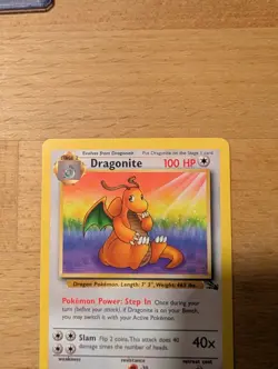 Pokemon TCG Dragonite Fossil Holo Rare Unlimited 19/62 100 HP English 1999 - Image 3