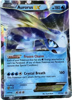 Pokemon TCG Aurorus EX Black Star Promos Holo Card XY102 - Image 1