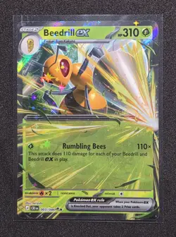 Beedrill ex 003/086 ME04: Chaos Rising NM Pokemon TCG Double Rare - Image 1