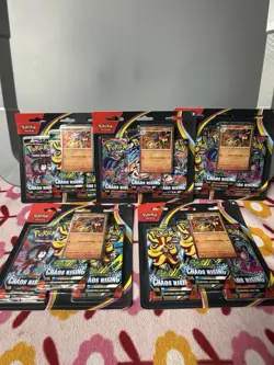 Pokemon Chaos Rising 3 Pack Blister Lot of 5 NEW - Image 1