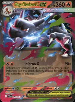 Mega Charizard X ex 013/094 Double Rare Phantasmal Flames Pokemon Near Mint - Image 1