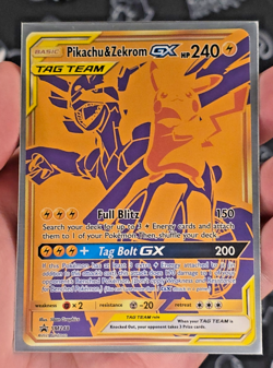 Pikachu & Zekrom GX SM248 - Pokemon Sun & Moon Tag Team Black Star Promo - NM - Image 1