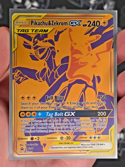 Pikachu & Zekrom GX SM248 - Pokemon Sun & Moon Tag Team Black Star Promo - NM - Image 2