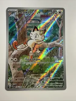 Pokemon Phantasmal Flames - Meowth 106/094 Holo Illustration Rare NP - Image 1