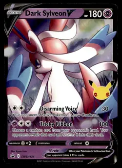 Dark Sylveon V SWSH134 Pokemon Card Promo Full Art Celebrations 180 HP LP E27 - Image 1