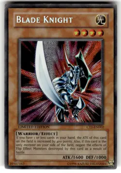Yu-Gi-Oh! TCG Blade Knight CT1-EN002 Limited Edition Secret Rare LP - Image 1