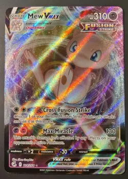 Pokemon TCG Fusion Strike Mew VMAX Full Art Ultra Rare Card 114/264 NM Condition - Image 1