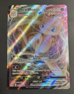 Pokemon TCG Fusion Strike Mew VMAX Full Art Ultra Rare Card 114/264 NM Condition - Image 2