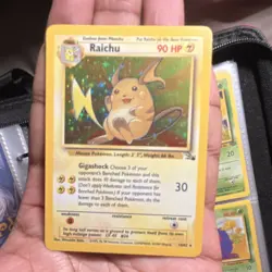 Pokemon Raichu 14/62 Fossil Holo Rare 1st Edition 90 HP English Card - Image 2