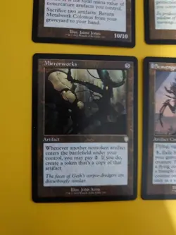 Scavenged Brawler, Mirrowworks,Etched Champion,MEtalwork Colossus MTG 4 Card. - Image 2