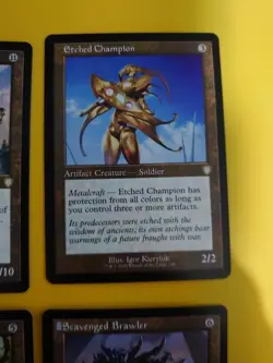 Scavenged Brawler, Mirrowworks,Etched Champion,MEtalwork Colossus MTG 4 Card. - Image 4