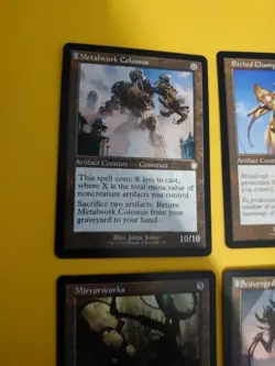 Scavenged Brawler, Mirrowworks,Etched Champion,MEtalwork Colossus MTG 4 Card. - Image 5