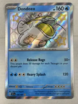 Dondozo 126/091 Baby Shiny Holo Rare Paldean Fates Pokemon Card NM - Image 1