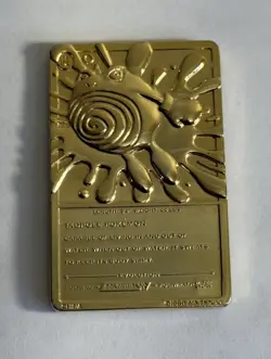 Pokemon 24K Gold Card Poliwhirl 1999 Burger King Nintendo Collectible - Image 4