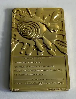 Pokemon 24K Gold Card Poliwhirl 1999 Burger King Nintendo Collectible - Image 5