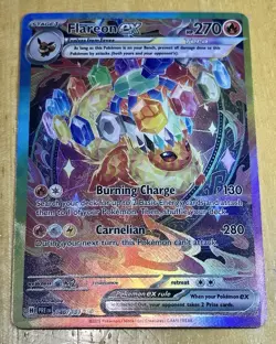 Pokemon TCG Flareon EX Prismatic Evolutions Card 146/131 SIR Custom - Image 2