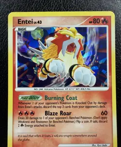 Pokemon TCG Entei Cracked Ice Holo Card 4/132 Secret Wonders MP - Image 1