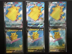 Pokemon TCG Surfing Pikachu V & VMAX Celebrations 25th Anniv - Lot of 6 - Image 1