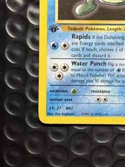Pokemon Misty's Poliwhirl #53 Gym Heroes 1st Edition- Frog w/ Disney Glove Hands - Image 4