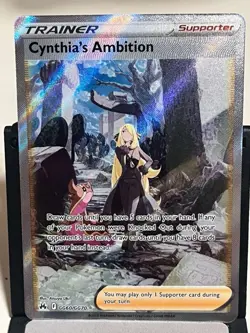 Pokemon TCG Cynthia's Ambition GG60/GG70 Crown Zenith Ultra Rare Full Art Holo - Image 1