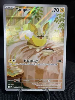 Pokemon TCG Yamper 099/094 Phantasmal Flames Illustration Rare Holo Basic 70 HP… - Image 1