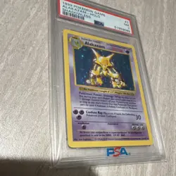 Pokemon Alakazam Base Set Shadowless Holo Rare 1/102 PSA 7 1999 - Image 3