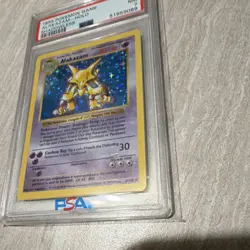 Pokemon Alakazam Base Set Shadowless Holo Rare 1/102 PSA 7 1999 - Image 4